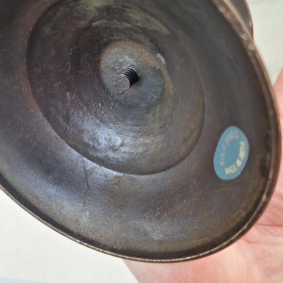 Vintage Brass candle holder candlestick glass hurricane Taper - patina aged - Picture 3 of 5